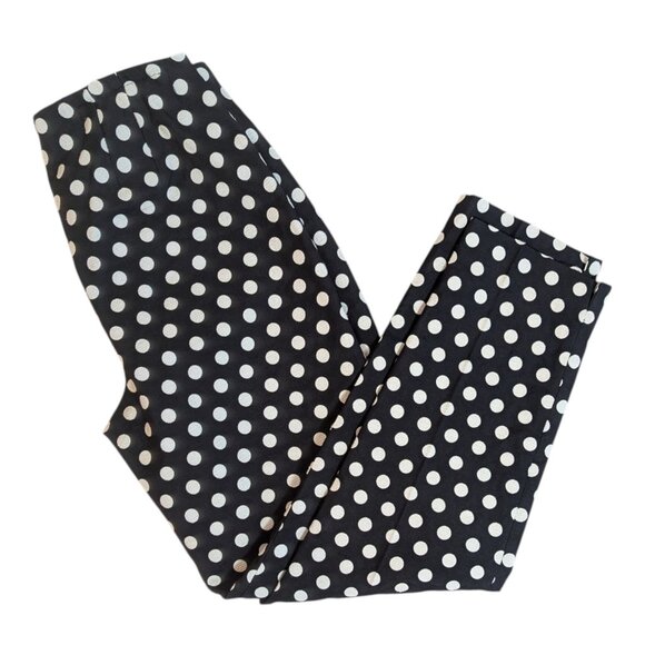 Talbots RSVP Womens Size 6 Black White Polka Dot Ankle Pants - Picture 7 of 8